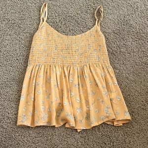 pacsun yellow floral tank